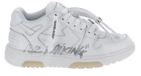 OFF-WHITE Out Of Office OOO "For Walking" Low Tops Distressed White White (W)