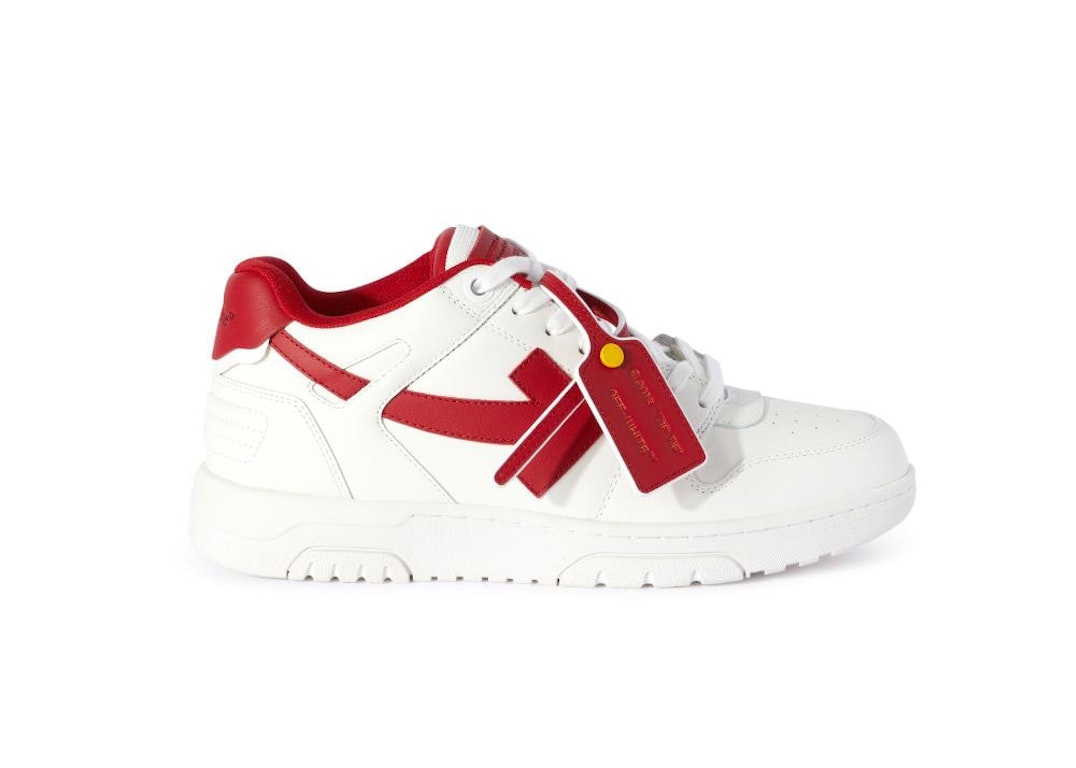 Pre-owned Off-white Out Of Office Ooo Low Tops 2024 Lunar New Year Red White In Red/white