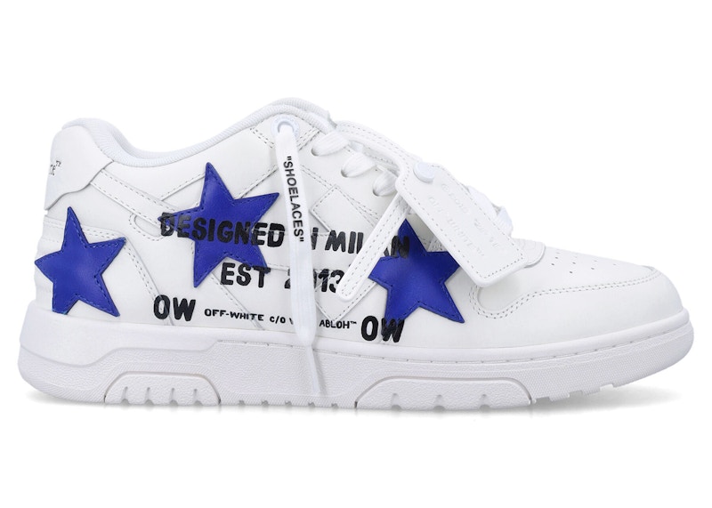Pre-owned Off-white Men's Off Out Of Office Ooo Low Tops Animation Sneakers In White/blue