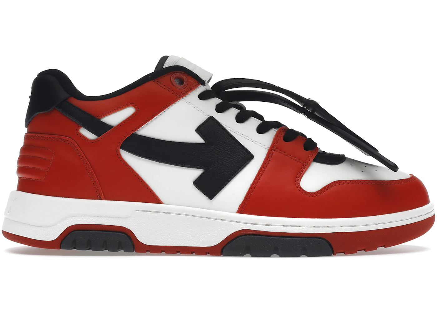 OFF-WHITE Out Of Office OOO Low Tops Black White Red Men's ...