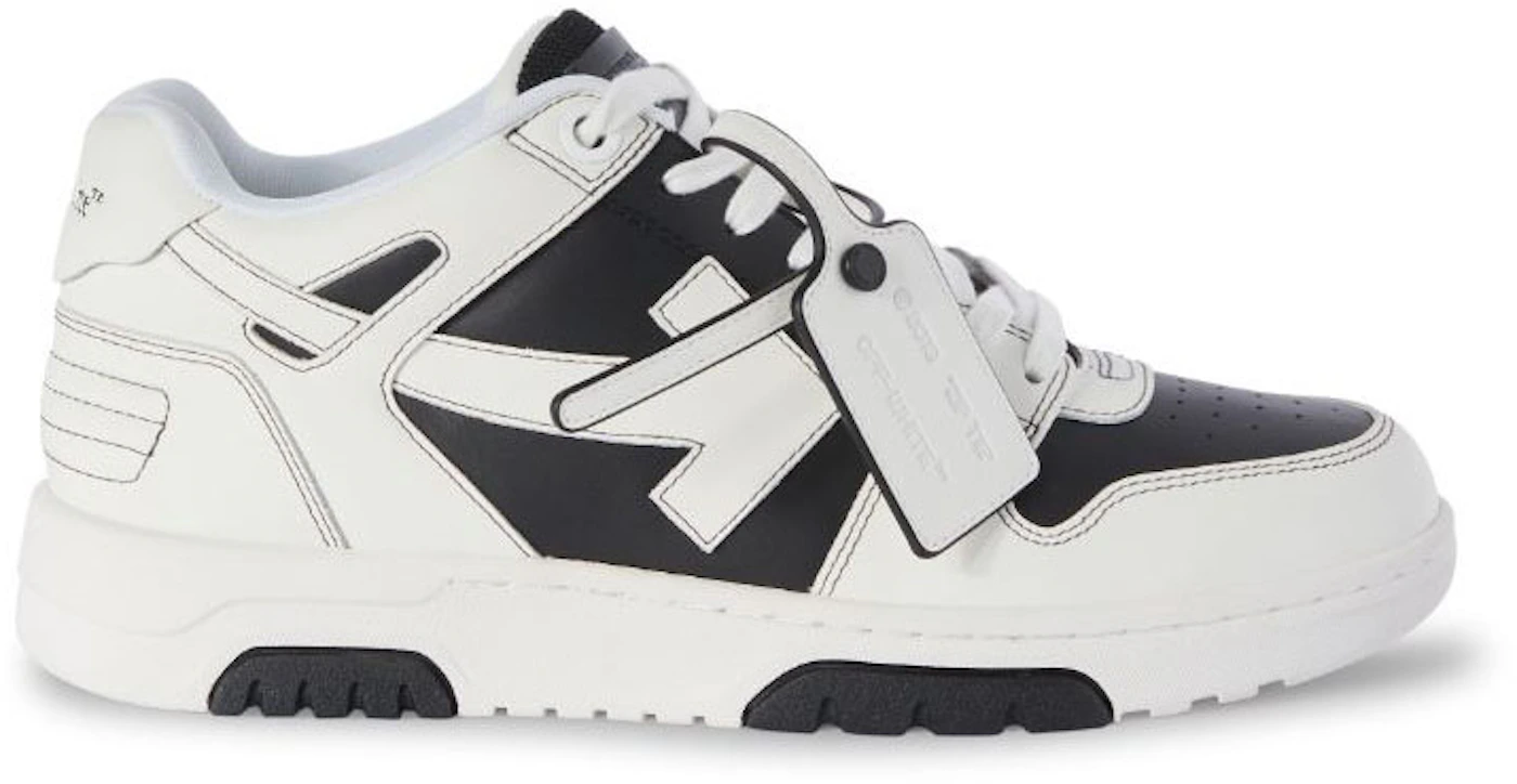 OFF-WHITE Out Of Office OOO Low Tops Black White Men's ...