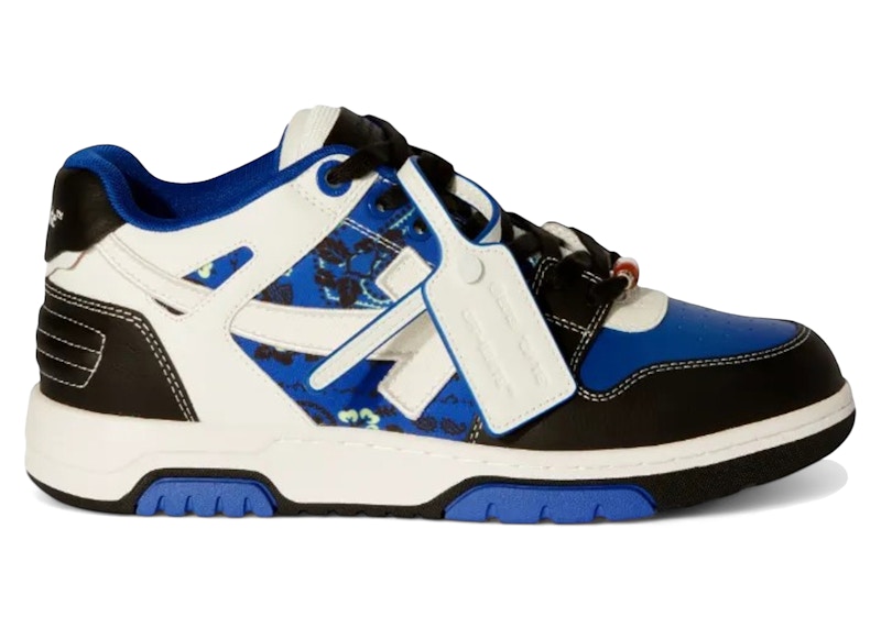 Pre-owned Off-white Off Off Out Of Office Ooo Low Tops Blue Bandana (women's) Sneakers In Navy Blue/white In Multi