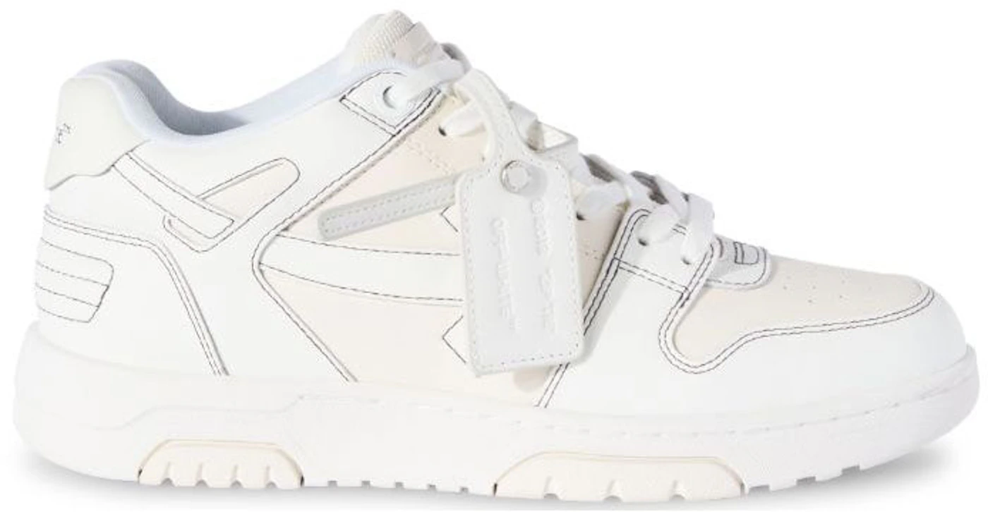 OFF-WHITE Out Of Office OOO Low Tops Cream White Men's ...