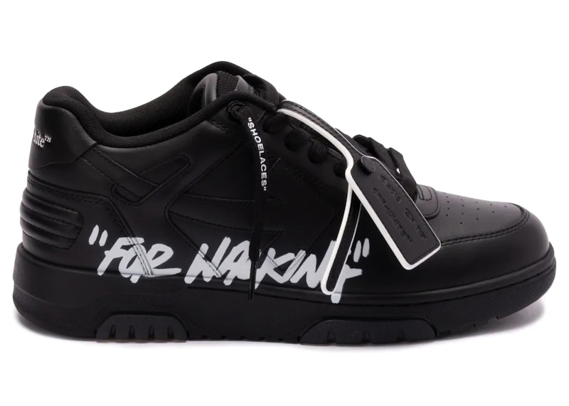Pre-owned Off-white Men's Off Off Out Of Office Ooo Low Tops For Walking Sneakers In Black/white