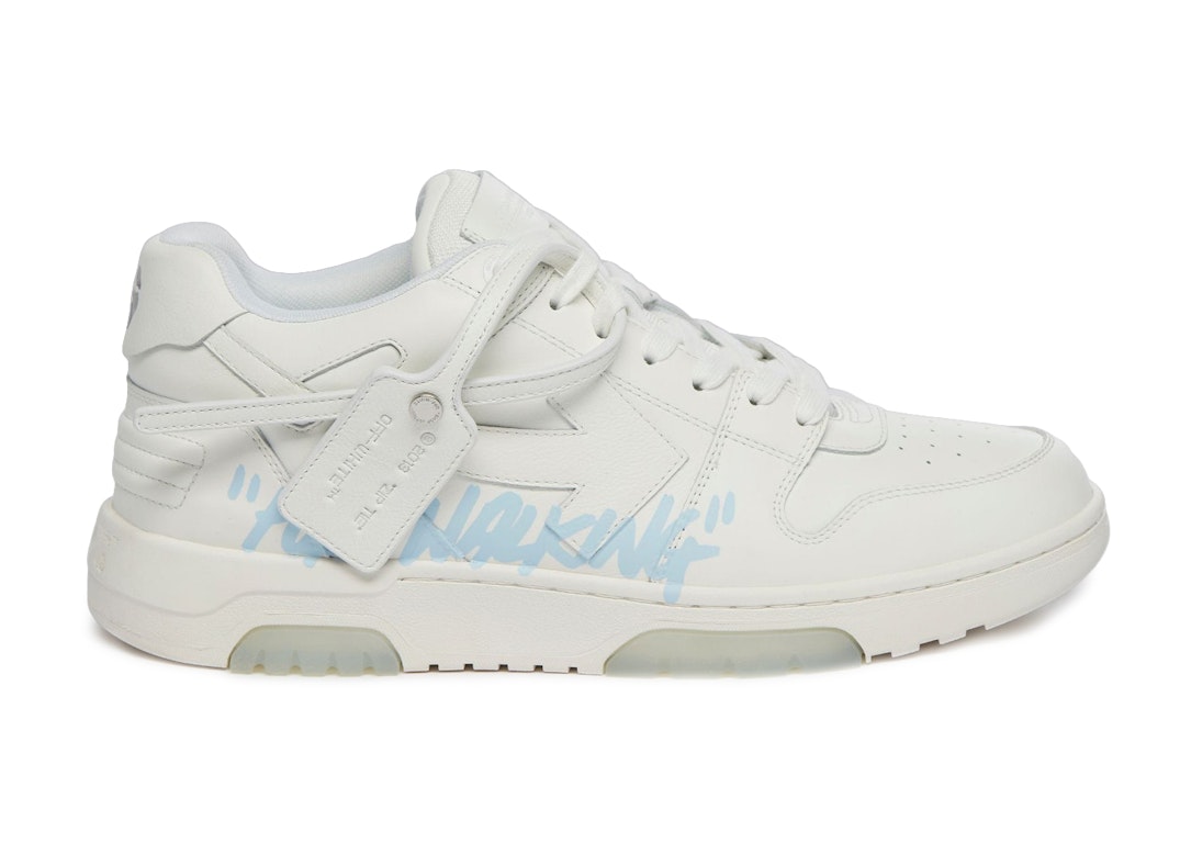 Pre-owned Off-white Out Of Office "ooo" Low Tops For Walking White Light Blue 2021 In White/light Blue