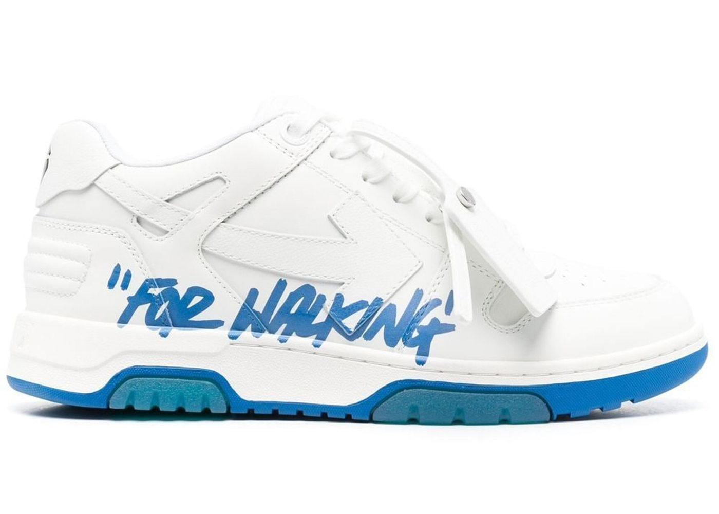 OFF-WHITE Out Of Office OOO Low Tops For Walking White Royal Blue