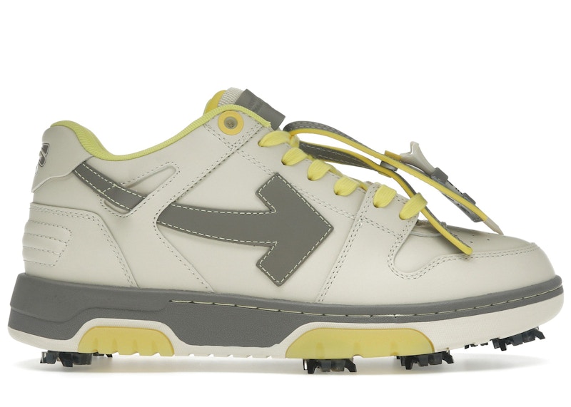 Pre-owned Off-white Men's Offwhite Out Of Office Ooo Low Tops Golf Paris Hilinski Sneakers In Gray/yellow In Multi