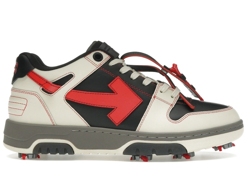 OFF-WHITE Out Of Office OOO Low Tops Golf Paris Hilinski Red Black
