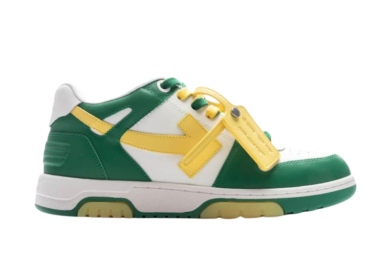 OFF-WHITE Out Of Office OOO Low Tops Green Yellow Men's