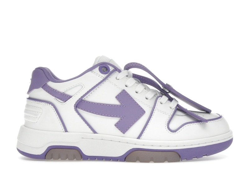 Pre-owned Off-white Off Out Of Office Ooo Low Tops Outlined (women's) Sneakers In White/lilac Purple In Multi
