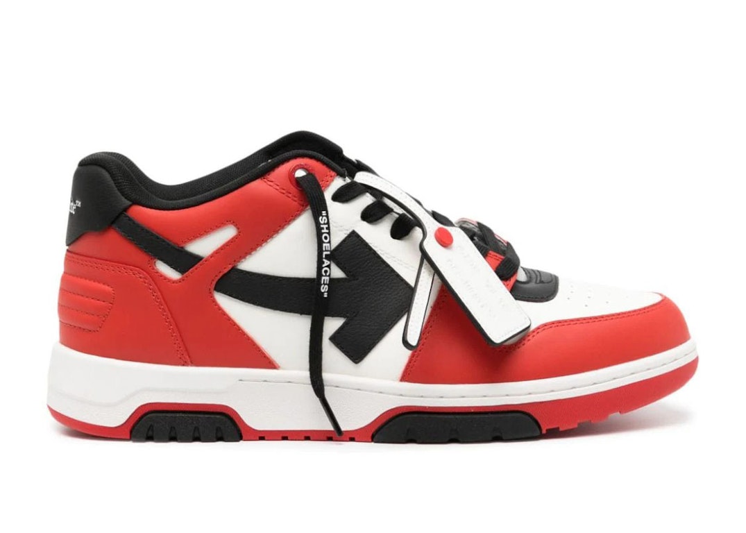 Pre-owned Off-white Out Of Office Ooo Low Tops Red Black (2024) In Red/black
