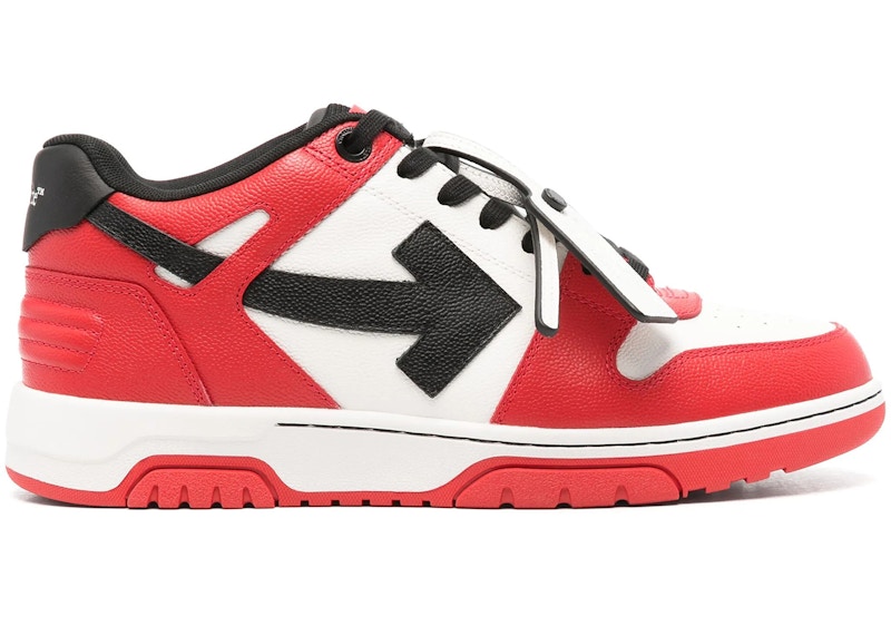 Pre-owned Off-white Men's Off Out Of Office Ooo Low Tops ( Sole) Sneakers In Red/black/white In Multi