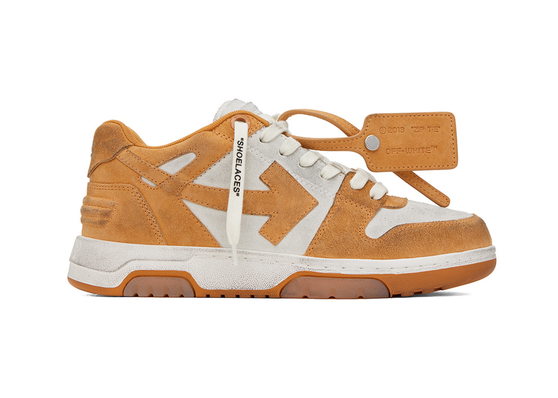 OFF-WHITE Out Of Office OOO Low Tops Vintage Suede Orange メンズ ...