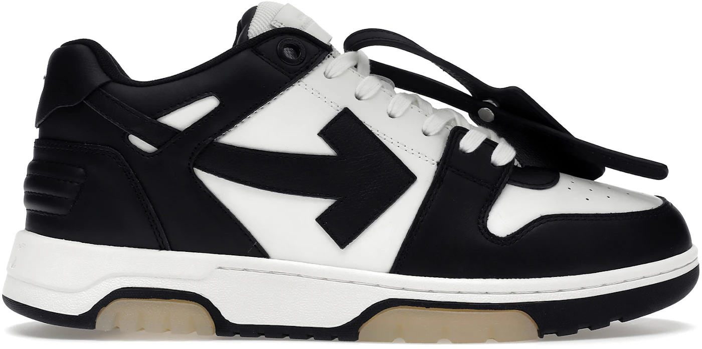 OFF-WHITE Out Of Office OOO Low Tops White Black White Men's ...