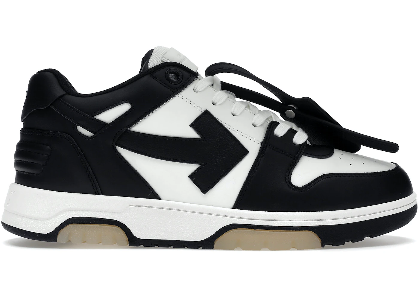 OFF-WHITE Out Of Office OOO Low Tops White Black White Men's ...