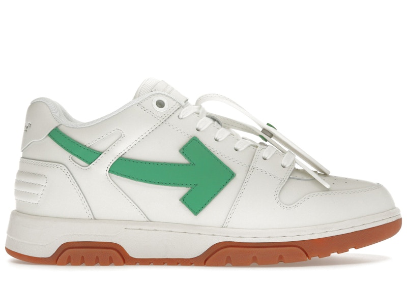 Pre-owned Off-white Men's Off Out Of Office Ooo Low Tops Sneakers In White/bright Green/brick Red