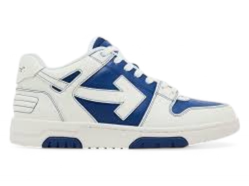 Pre-owned Off-white Men's Off Out Of Office Ooo Low Tops Dark Sneakers In White/blue In Multi