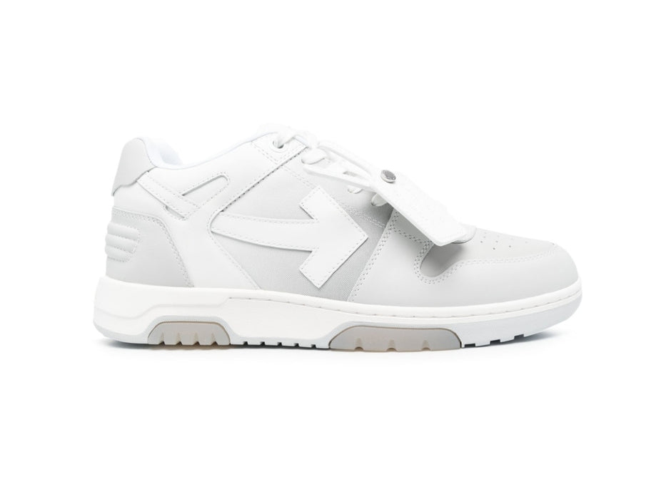 OFF-WHITE Out Of Office OOO Low Tops White Gray