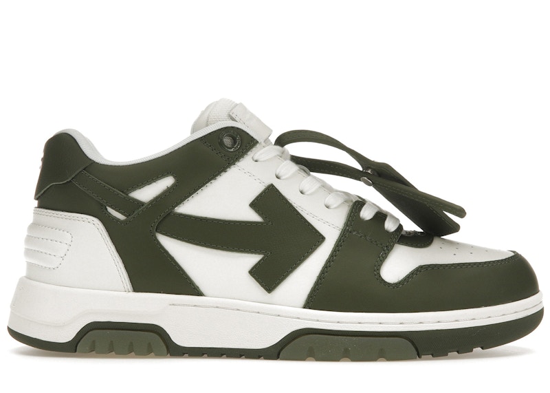 OFF-WHITE Out Of Office OOO Low Tops White Khaki Men's