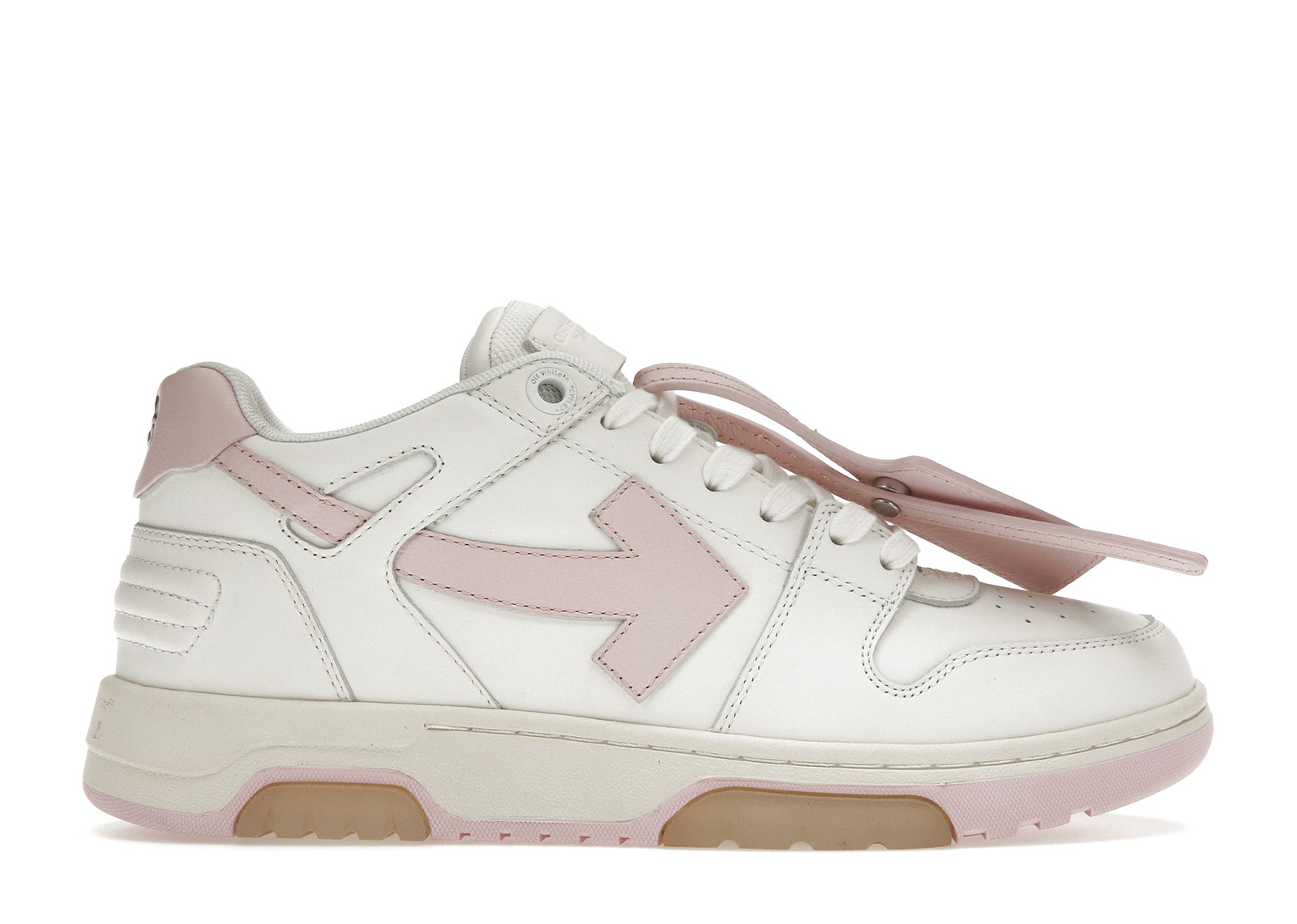 OFF-WHITE Out Of Office OOO Low Tops White Light Pink (Women's