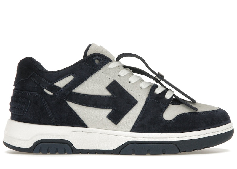 OFF-WHITE | OOO OUT OF OFFICE COW SUEDE SNEAKERS 白×紺 OFF-WHITE Out Of Office OOO Low Tops White Navy Blue Suede