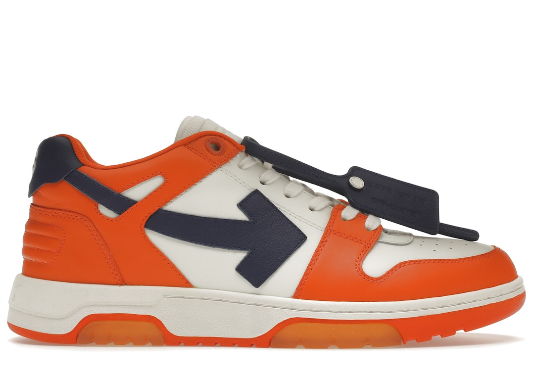 Pre-owned Off-white Out Of Office Ooo Low Tops White Orange Blue In White/orange/blue