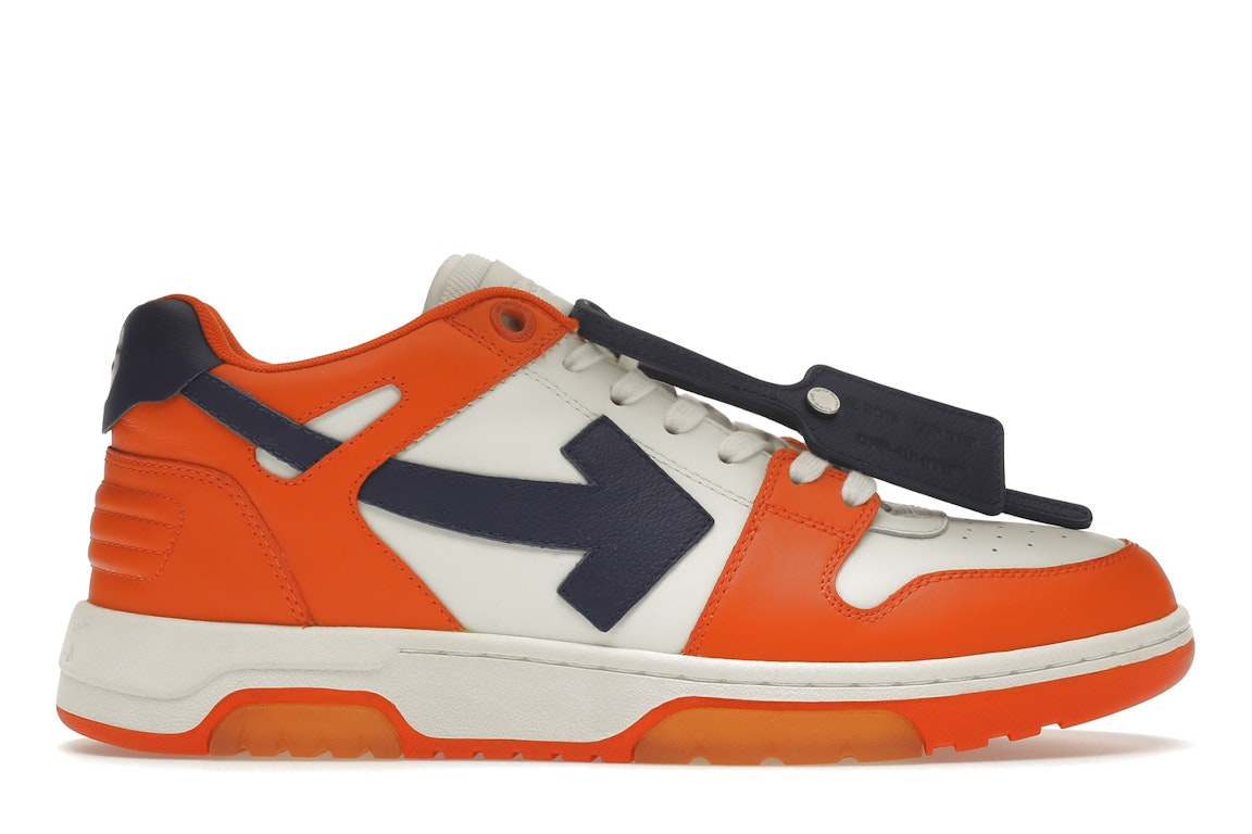 Pre-owned Off-white Out Of Office Ooo Low Tops White Orange Blue In White/orange/blue