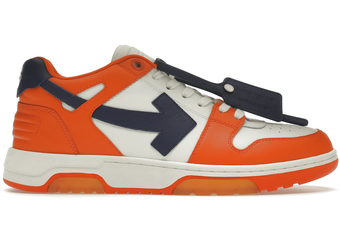OFF-WHITE Out Of Office OOO Low Tops White Orange Blue Men's ...