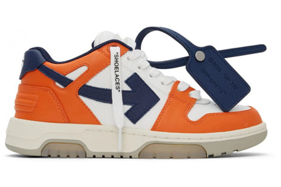 OFF-WHITE Out Of Office OOO Low Tops White Orange Blue (W)
