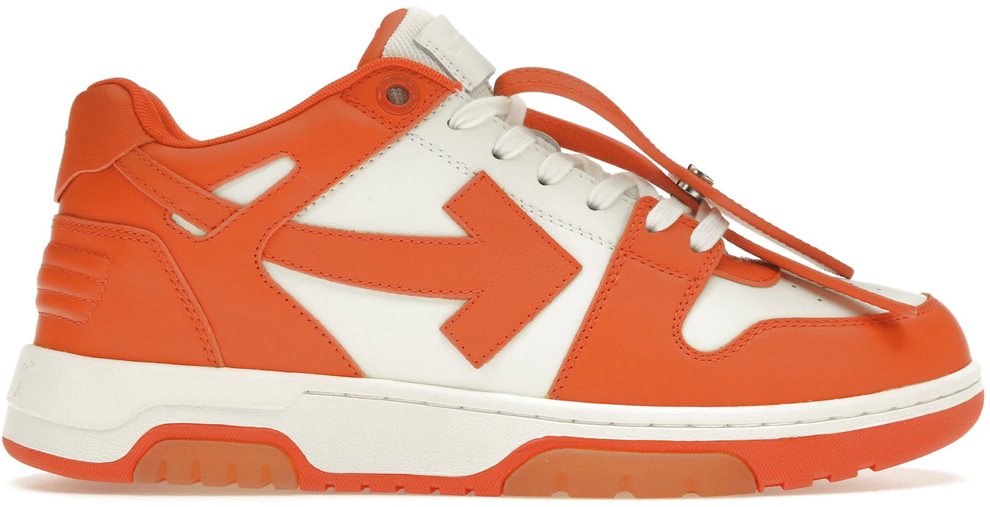 OFF-WHITE Out Of Office OOO Low Tops White Orange OMIA189S22LEA0010120 - US