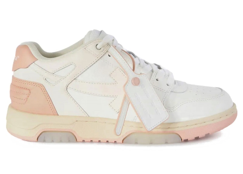 Pre-owned Off-white Off Out Of Office Ooo Low Tops Beige (women's) Sneakers In White/pink In Multi