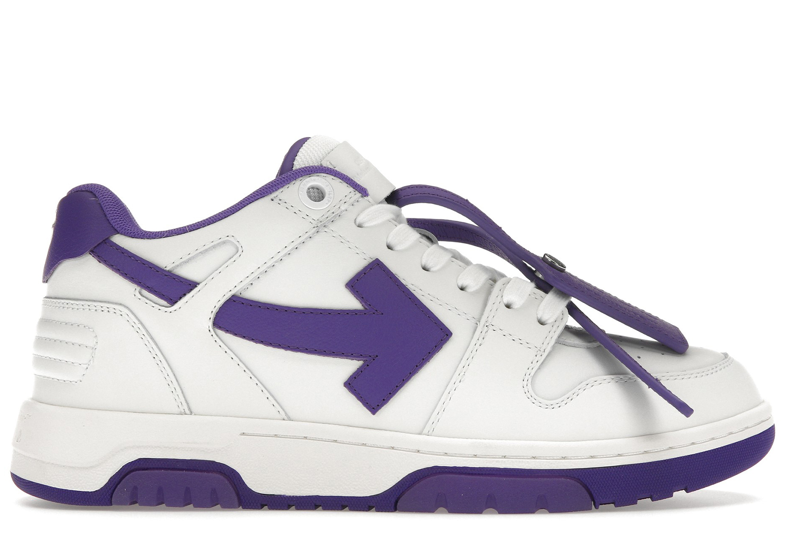 OFF WHITE Out Of Office OOO Low Tops White Purple OMIA189F22LEA0010135 US