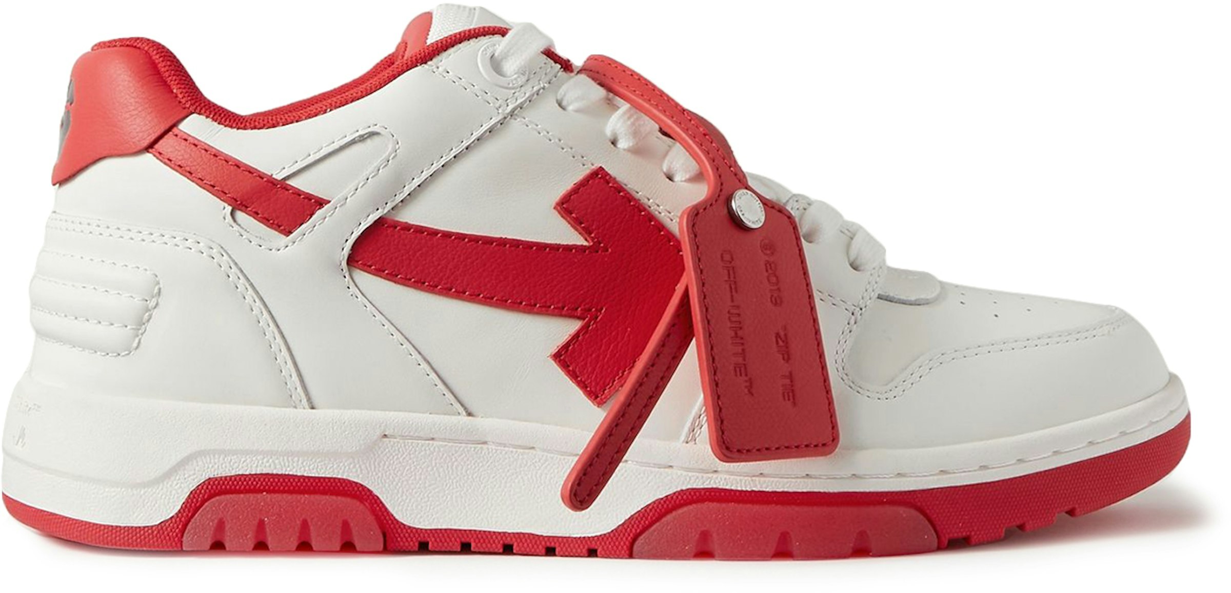 Of Office "OOO" Low Tops White Red Men's - OMIA189S22LEA0010125 / - US