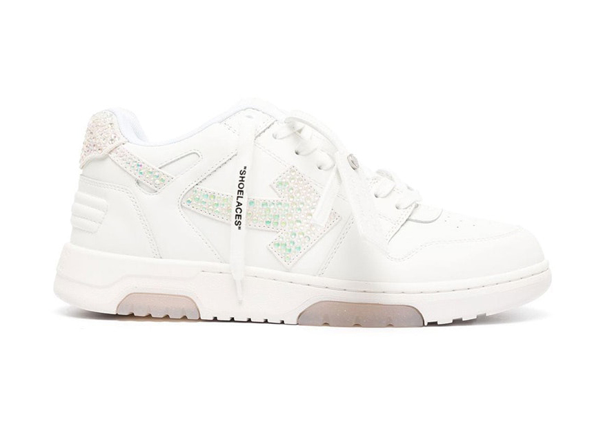 OFF-WHITE Out Of Office OOO Low Tops White Strass Arrow メンズ ...