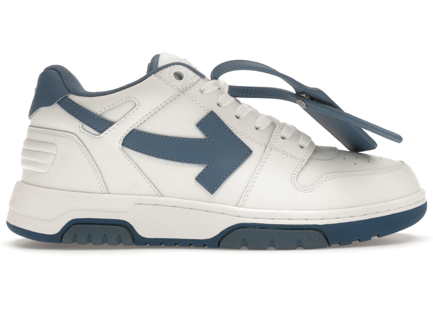 OFF-WHITE Out Of Office OOO Low White Navy Blue Men's - OMIA189S22LEA0010146 - US