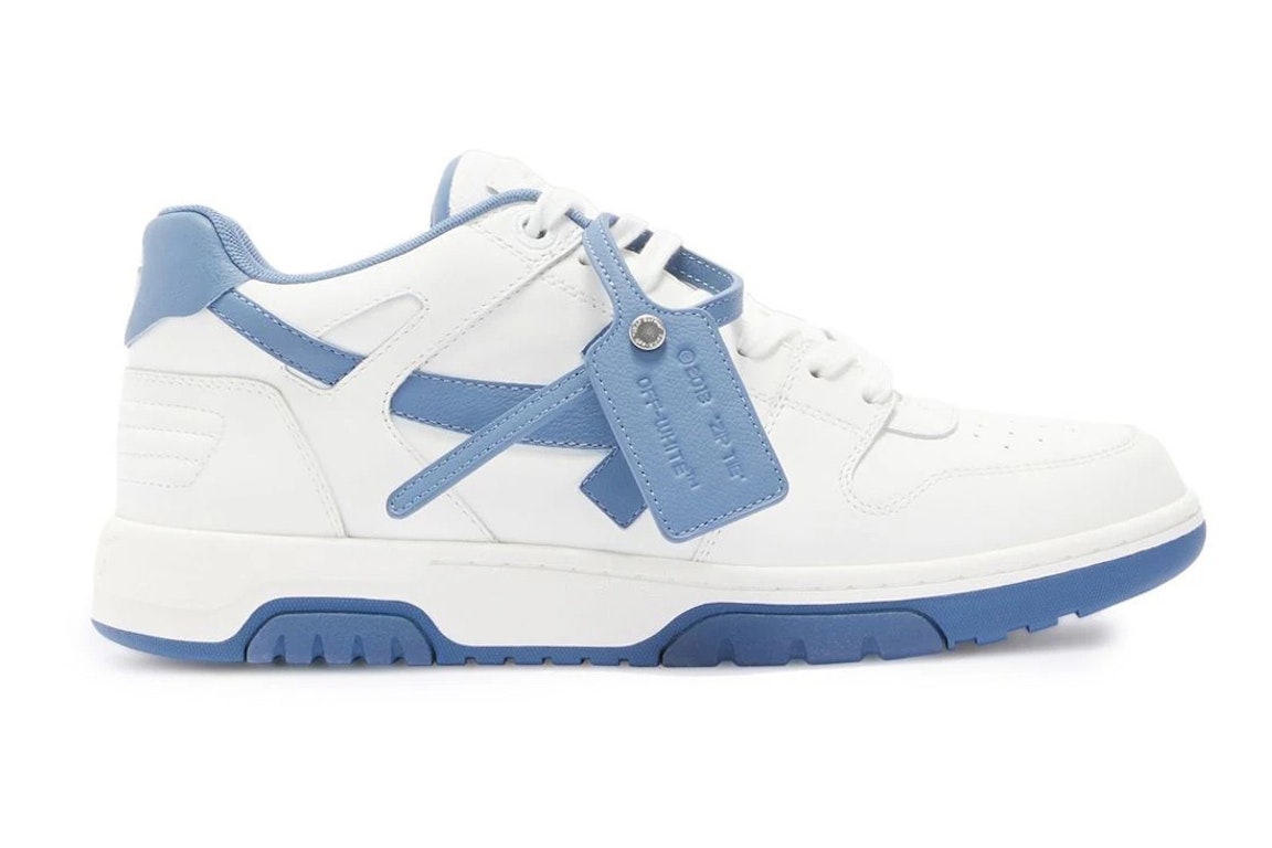 Pre-owned Off-white Out Of Office Ooo Low White Navy Blue In White/navy Blue