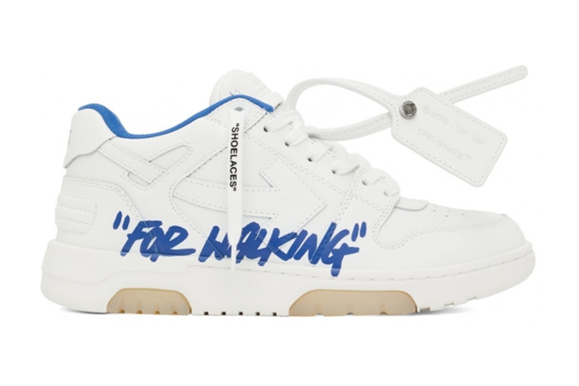 Pre-owned Off-white Out Of Office "ooo" Low Tops For Walking White White Dark Blue Ss22 In White/white/dark Blue