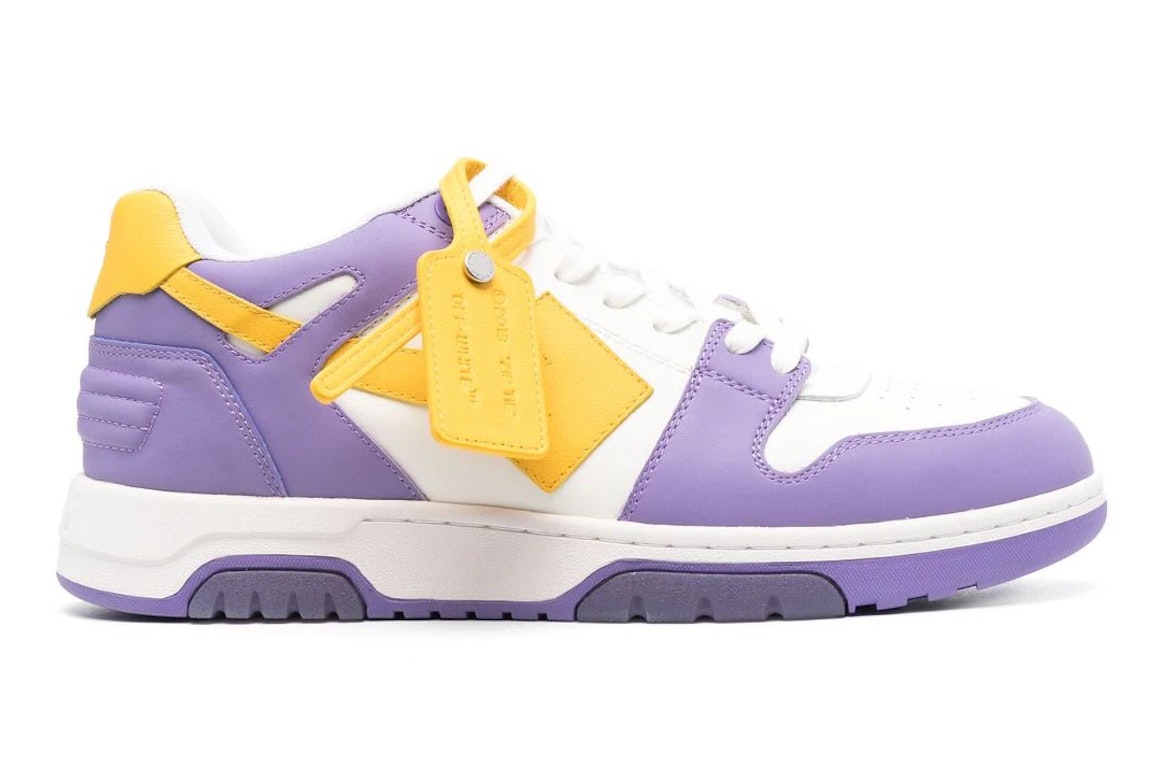 Pre-owned Off-white Out Of Office Sneaker White Purple Yellow In White/purple/yellow