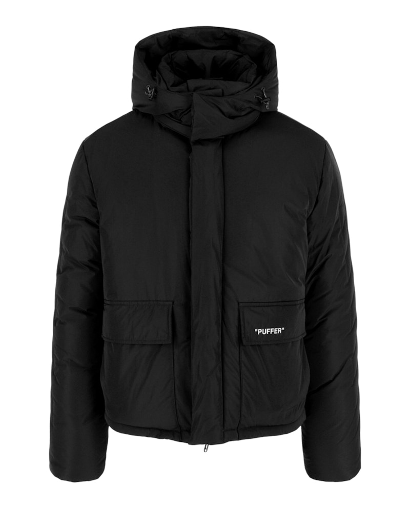 Off white puffer jacket black deals