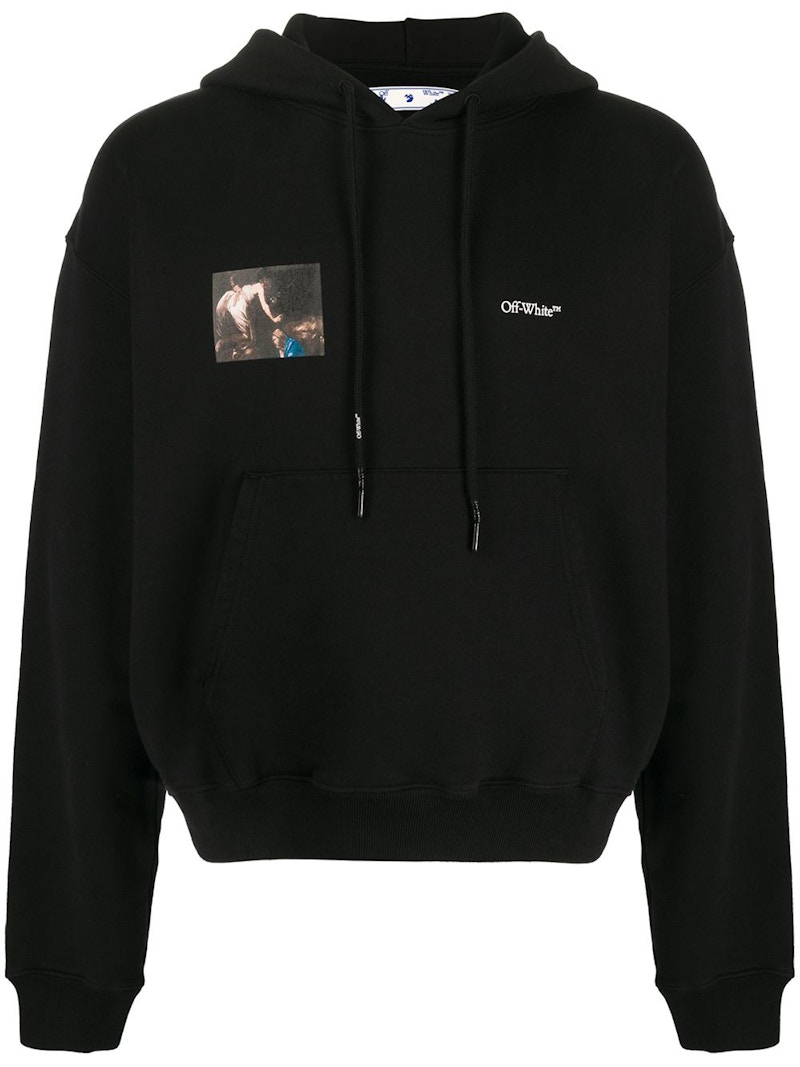 OFF-WHITE Oversize Fit Caravaggio Angel Hoodie Black/Black Men's