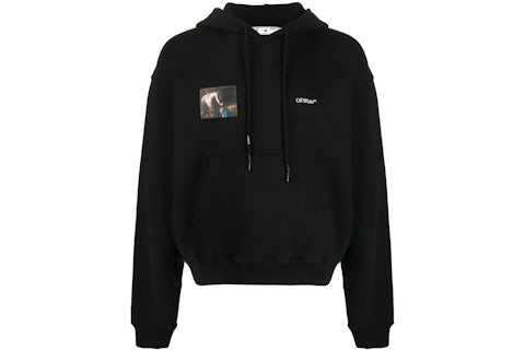 OFF-WHITE Oversize Fit Caravaggio Angel Hoodie Black/Black Men's