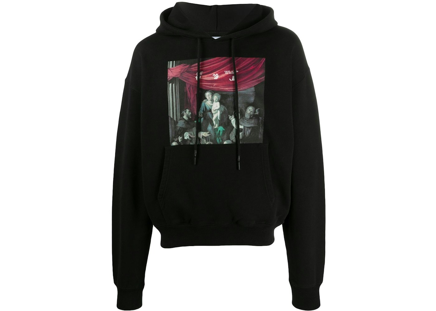 Off White Oversize Fit Caravaggio Painting Hoodie Black Black Fw Off White Oversize Fit Caravaggio Painting Hoodie Black Black Fw