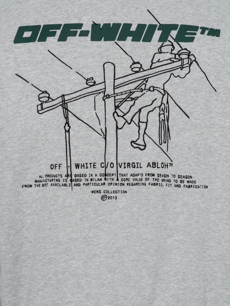 off white trellis worker hoodie