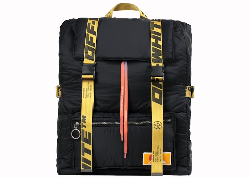 OFF WHITE Oversize Puffy Backpack Black in Nylon with Silver tone US