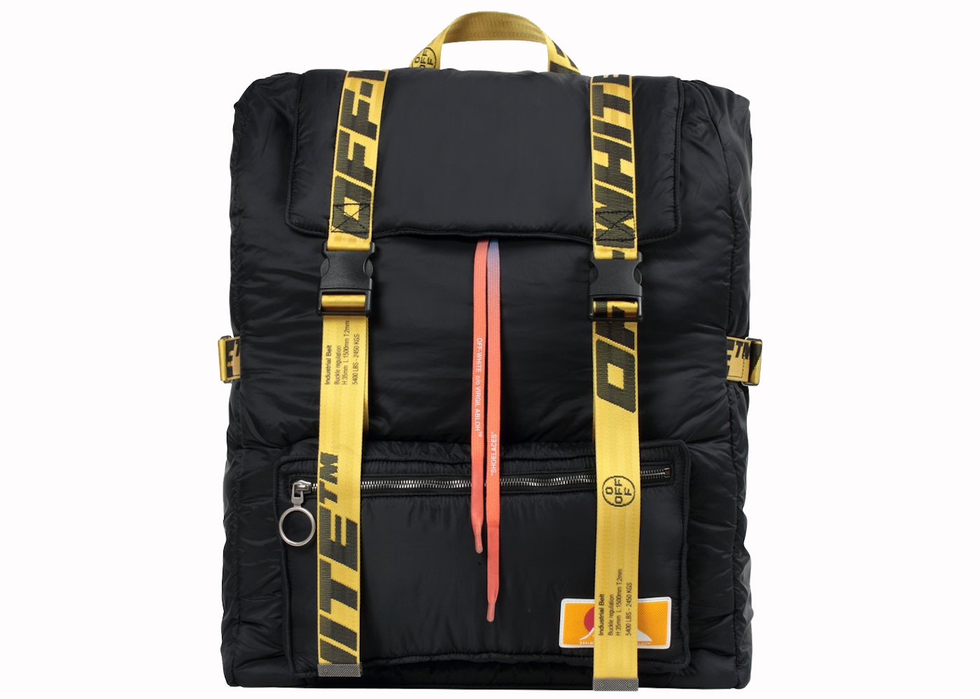 OFF-WHITE Puffy Backpack Black in Nylon with Silver-tone