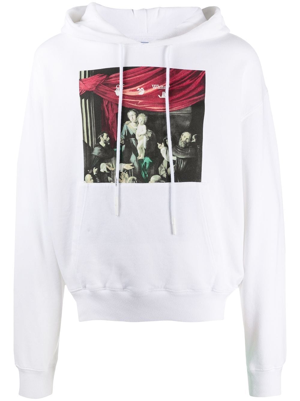 OFF-WHITE Oversize fit Caravaggio Painting Hoodie White/Black ...