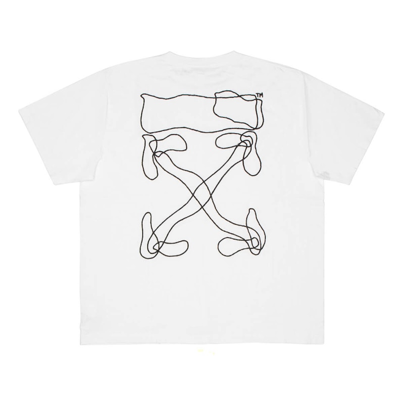 OFFWHITE Oversized Abstract Arrows Embroidered TShirt White/Black FW19