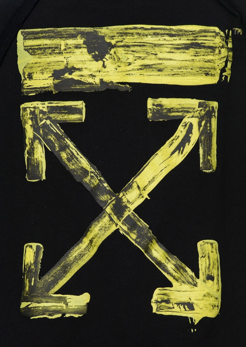 OFFWHITE Oversized Acrylic Arrows Hoodie Black/Yellow Men's FW19 US