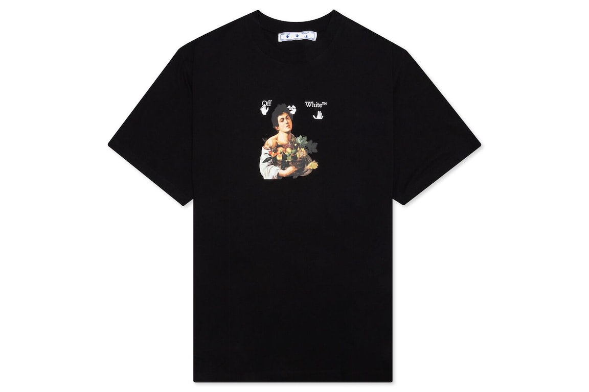 Pre-owned Off-white Oversized Caravaggio Boy T-shirt Black