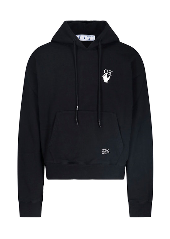 Pre-owned Off-white Oversized Caravaggio Saint Jerome Writing Arrows Hoodie Black